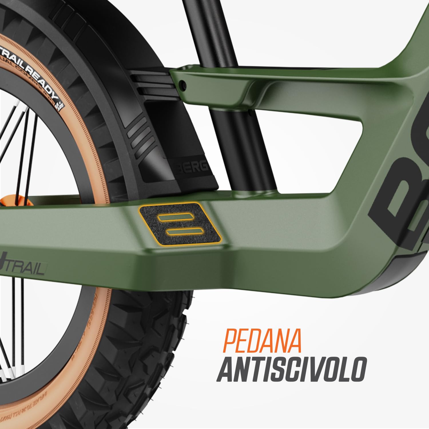 BERG Biky Cross - Bicicletta da 12 pollici, per ragazzi e ragazze dai 2 anni in su, con freno a mano, pneumatici ad aria, sella regolabile in altezza e telaio leggero in magnesio
