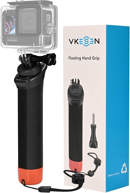 Vkesen Floating Hand Grip, floaty handle, Action Cameras Mount Accessories for Water Sport Compatible with GoPro Hero 11, 10, 9, 8, 7, 6, 5, DJI and Other Action Cameras