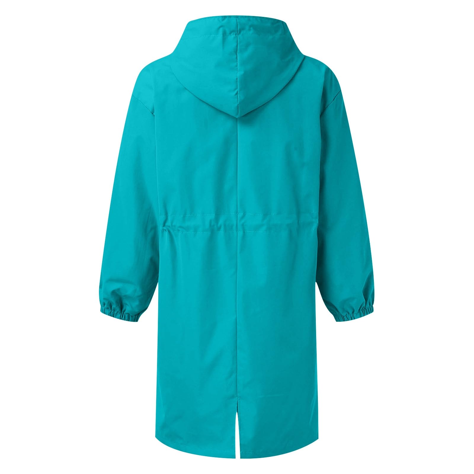 Trench Coat pour femme, trench long avec capuche, parka, manteau de transition, manteau d'été, veste coupe-vent, veste d'extérieur léger, trench coat, manteau, coupe-vent, bleu, taille L