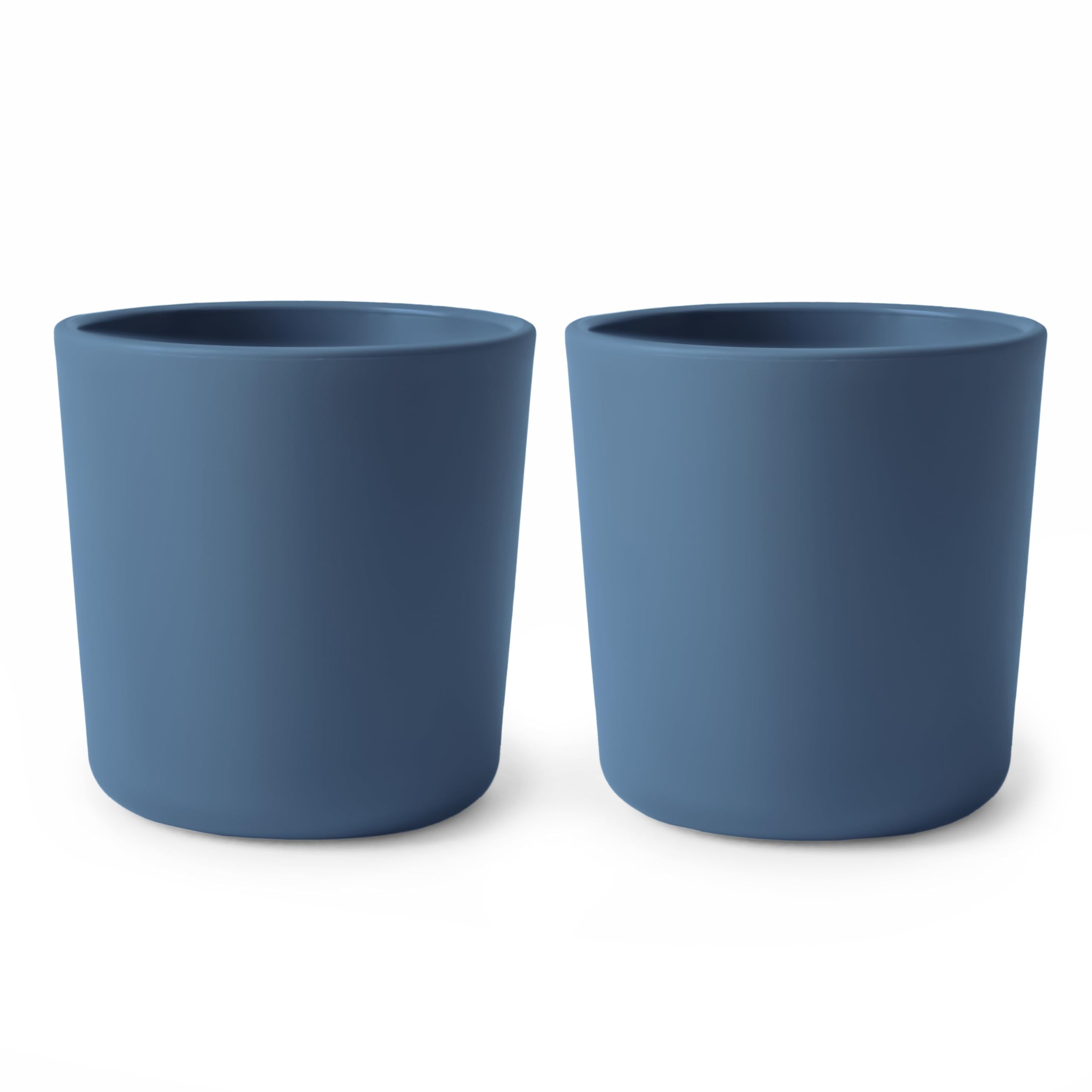 mushie Dinnerware Cups For Kids | Made in Denmark, Set of 2 (Twilight Blue)