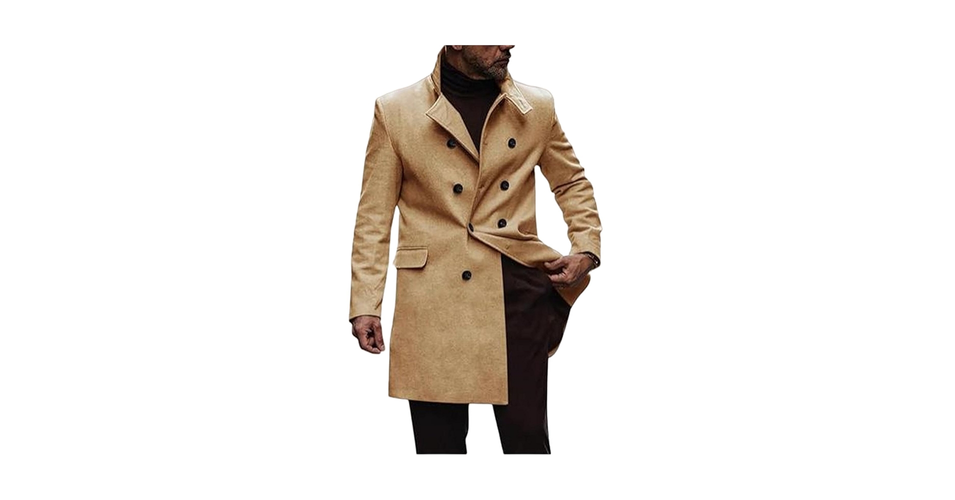 ジャケット・アウター Beaver Wool Double Breasted Overcoat Amazon.com: Men Double-Sided Wool Trench Coats Classic