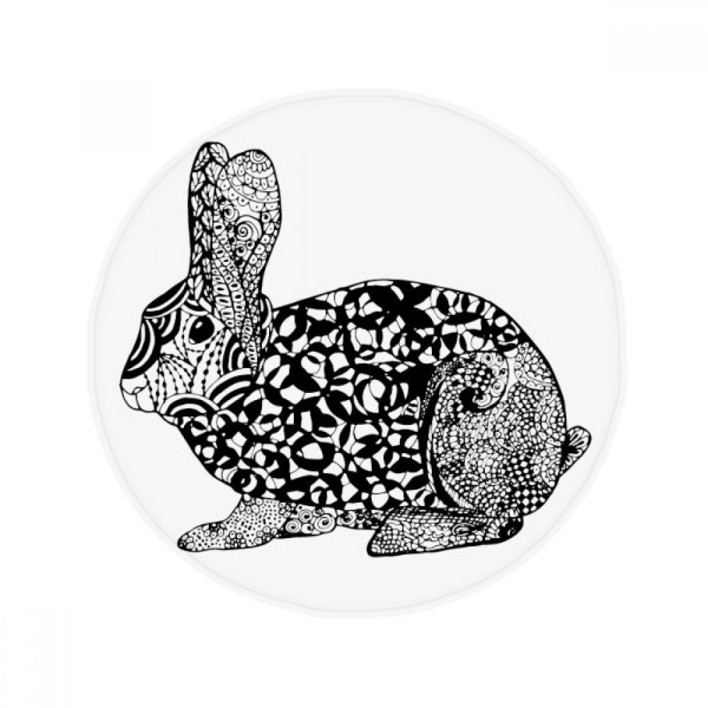 Tapis lapin mignon rond 80cm, une idée cadeau idéale pour décoration salon