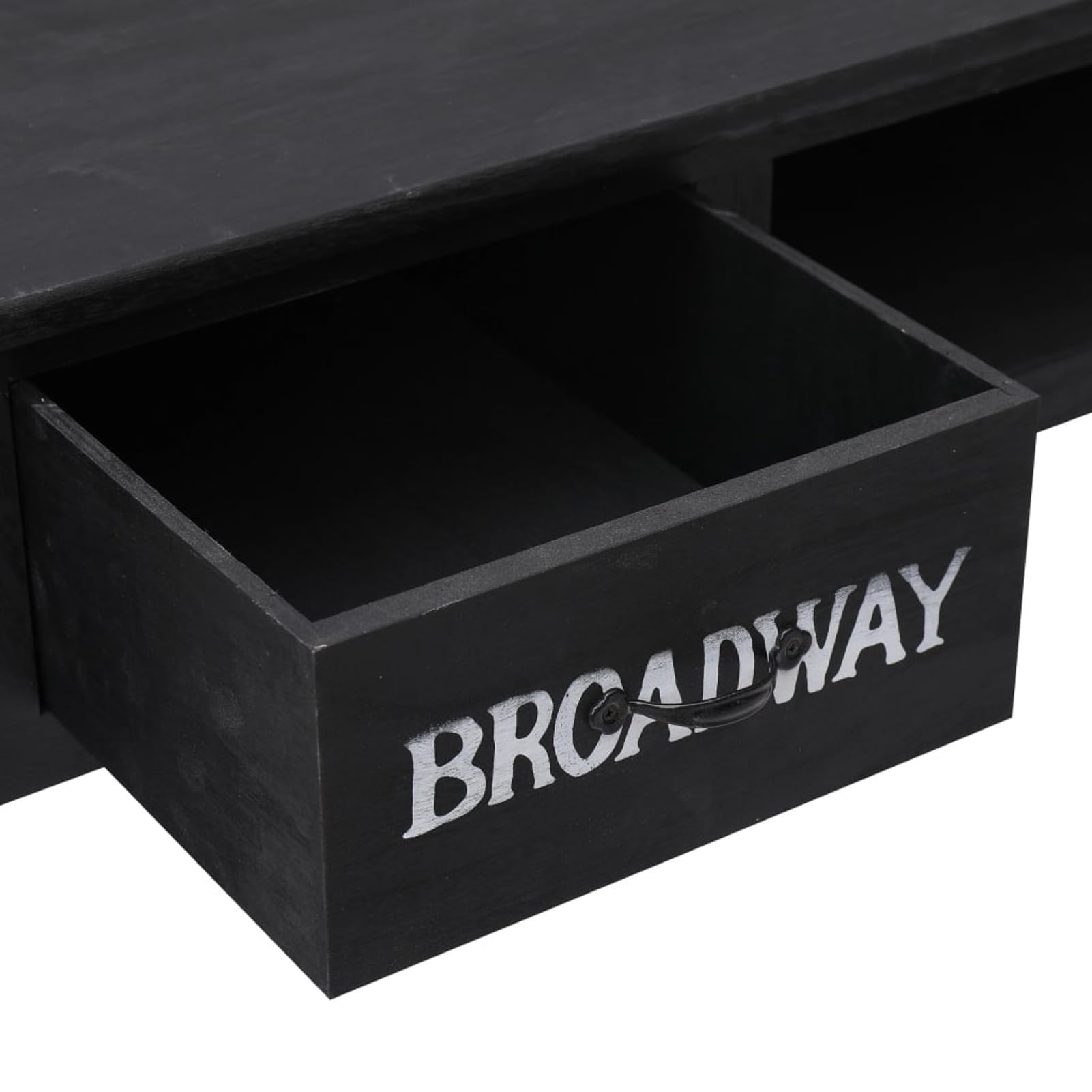 Homgoday Mesa Consola de Madera Negra 110x45x76 cm Mesas auxiliares de salón,Mesa Consola Recibidor Mueble de Entrada Estrecha Clásica