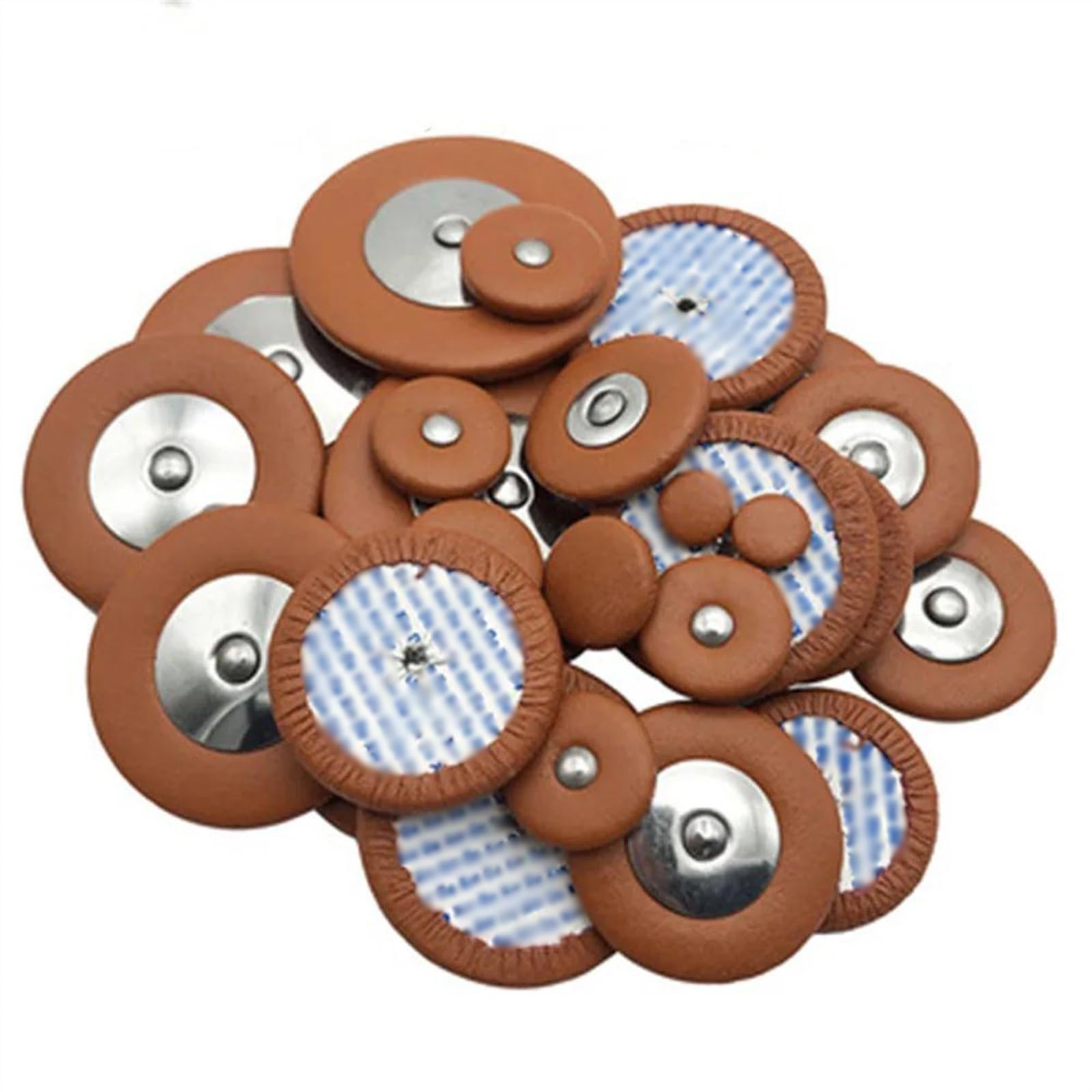 Saxophon Musikinstrumentenzubehör 25 Stück Professionelle Lederpolster Tenorsaxophon-Pads Holzblas-Musikinstrumente Teile (Color : Brown)
