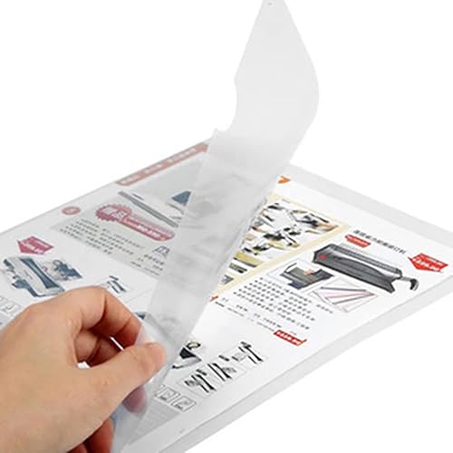 Miniatura 6 de Zfyoung Carpetas de plástico (paquete de 48) carpetas de plástico transparente en forma de L. Más grandes que el papel A4, prácticas para almacenar