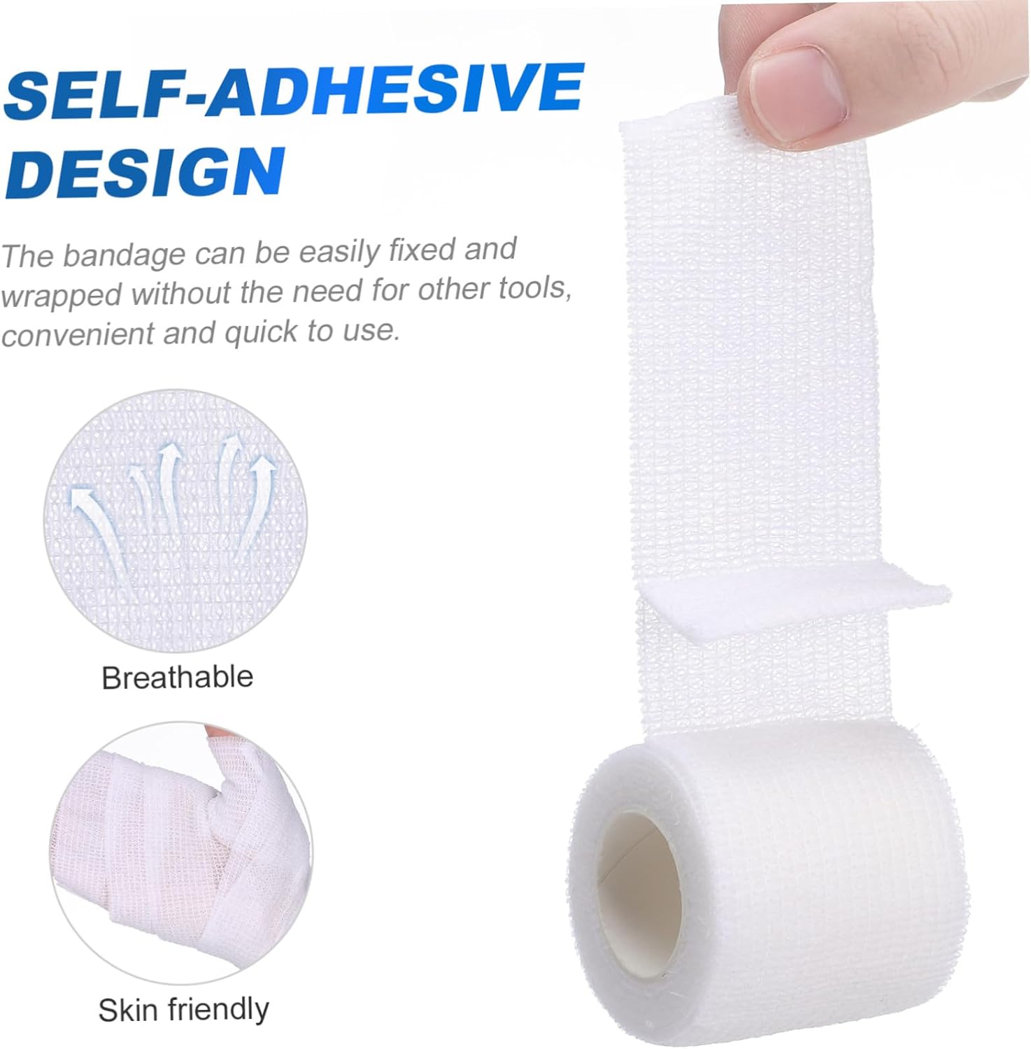 12rolls High Elastic Non-Woven Bandage Wraps Self Adhesive Wrap for Wrist Knees Ankle