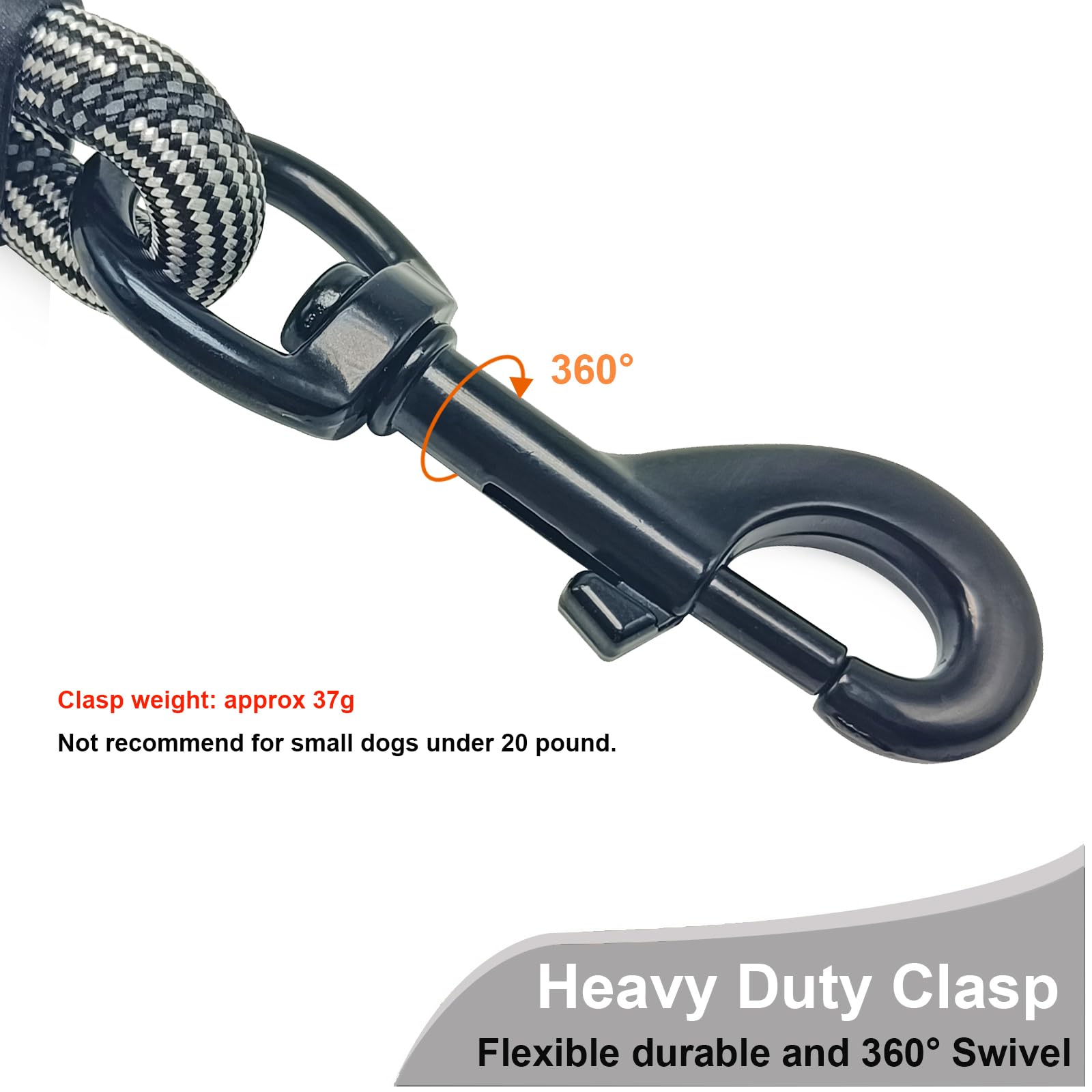 BTINESFUL Longue laisse de dressage pour chien, 3/4,8/6,8/9,1/15,2 m, laisse de dressage pour chien avec poignée souple, laisse réfléchissante et résistante pour chiens de taille moyenne et grande