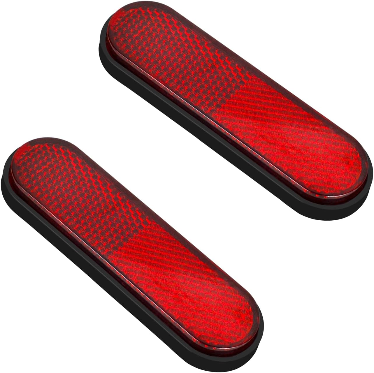 Red Reflectors Motorcycle Safety Reflector Reflective Sticker Universal Compatible with Bicycle, Bike, Trailer, Cars, Trucks, Boat, ATV, Dirt Bike, Driveway