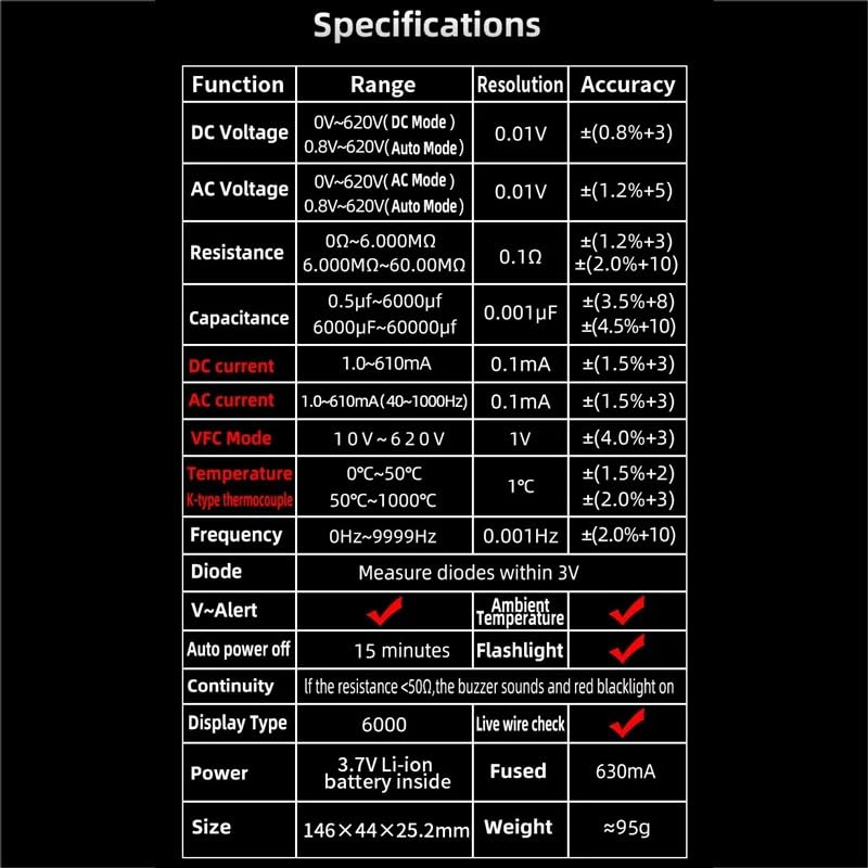 Mini Numbers Auto Range Charging Model Universal Watch Flash Lighting Electronic Pen Multimeter