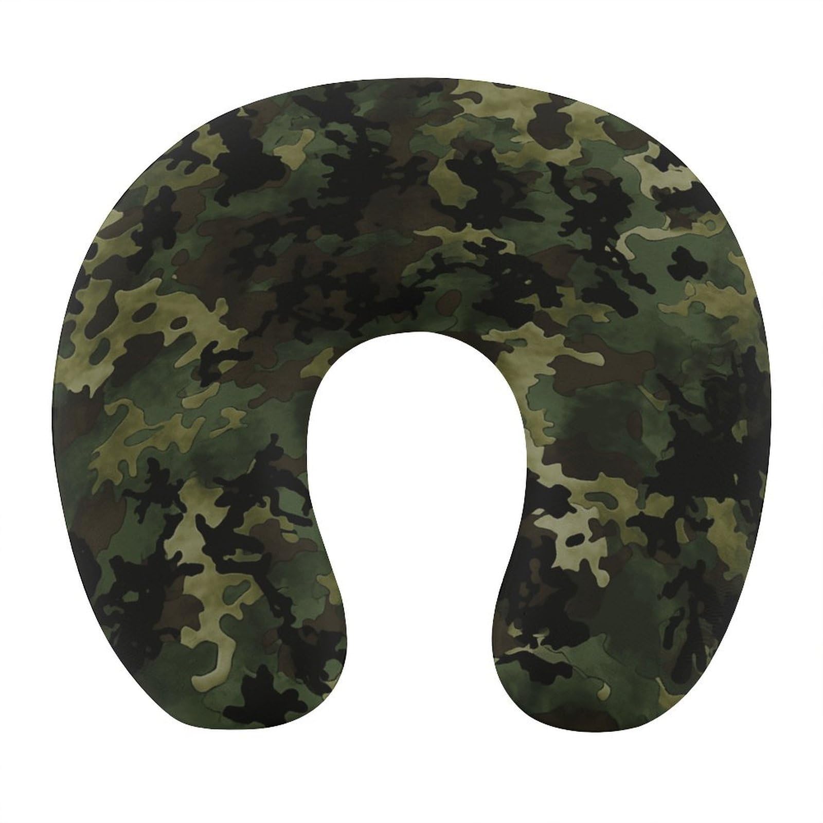 VstaDank Camouflage Pattern Neck Pillow Soft Comfortable Travel U Shaped Pillows Portable Pillows for Shoulder Memory Foam Head Support Pillow for Airplane Car Home Office