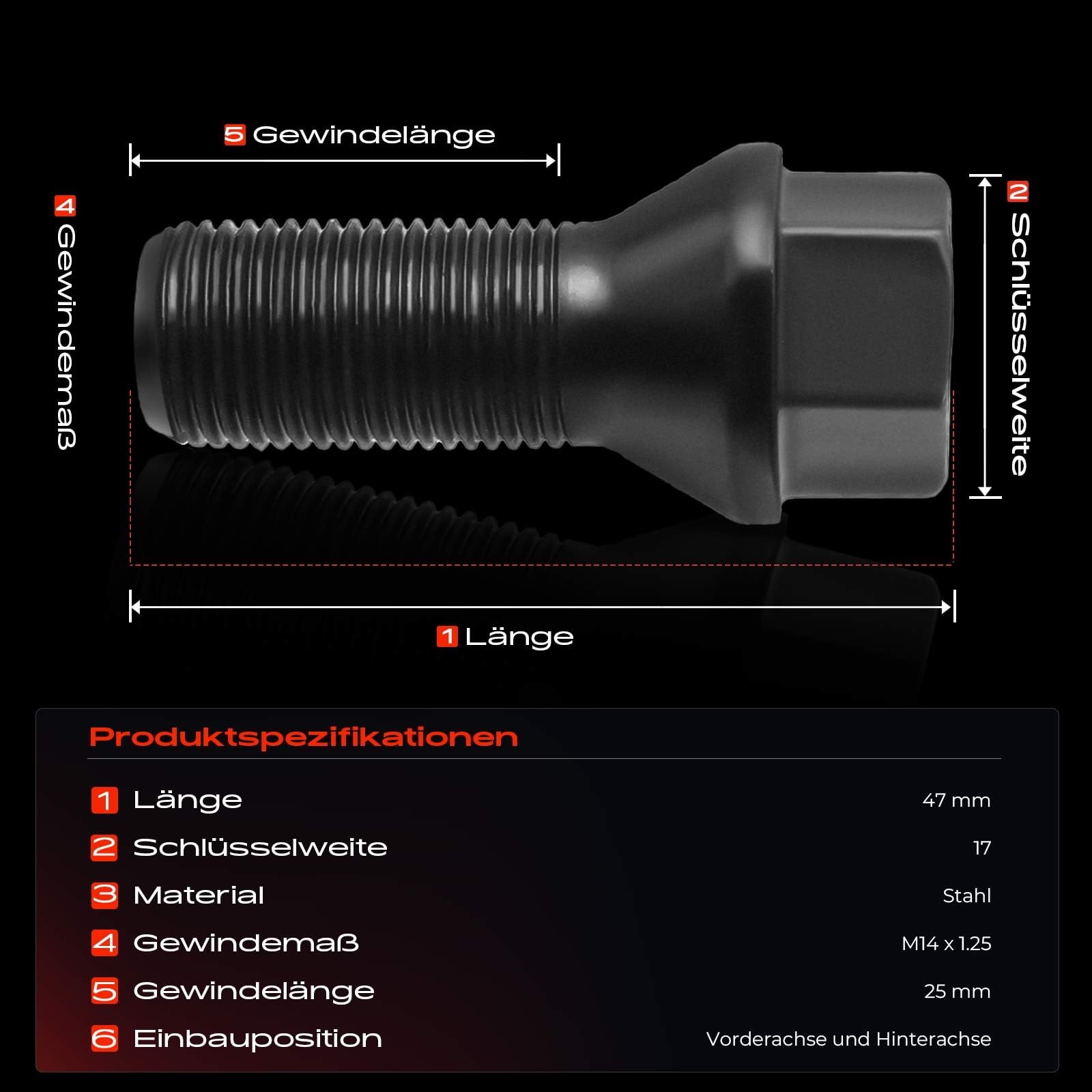 Frankberg 20 x bolce koła M14 x 1,25 36136781151