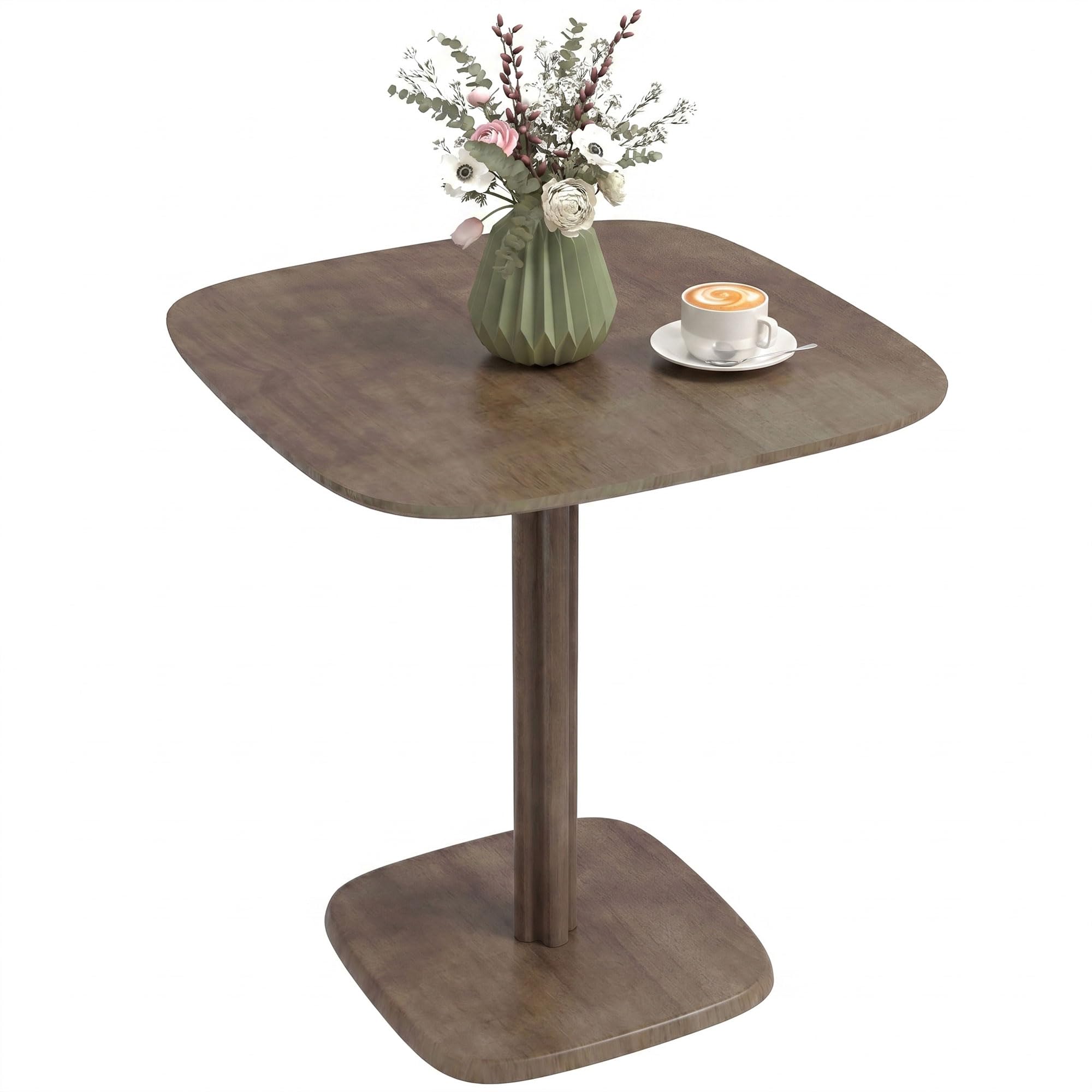HOMCOM Tavolo da pranzo per 4 persone effetto legno 70x70cm Marrone scuro | Tavolo da cucina moderno