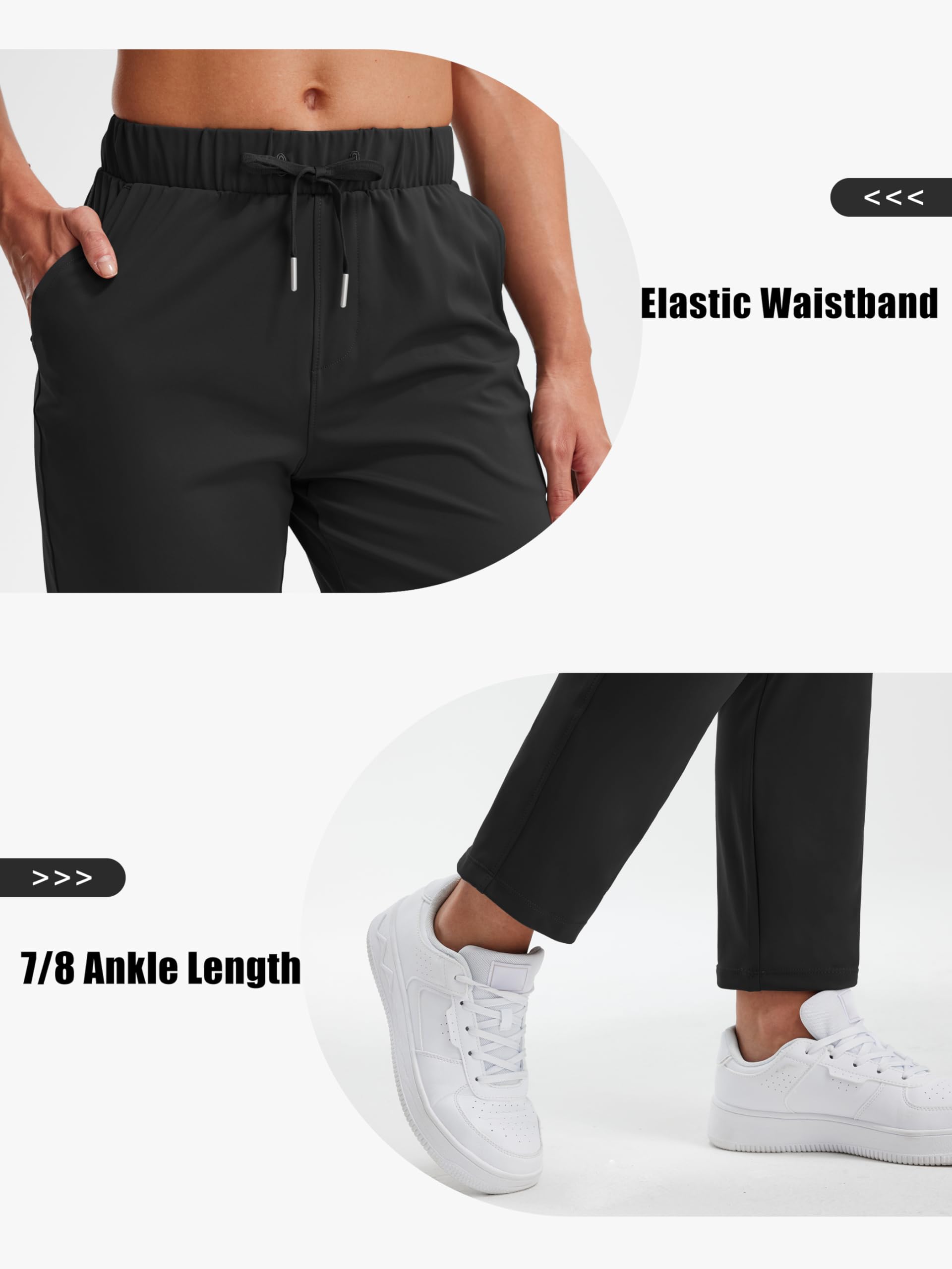 Pantalones de Jogging Mujer Elásticos Transpirables Deportivos Casuales con Bolsillos Fitness