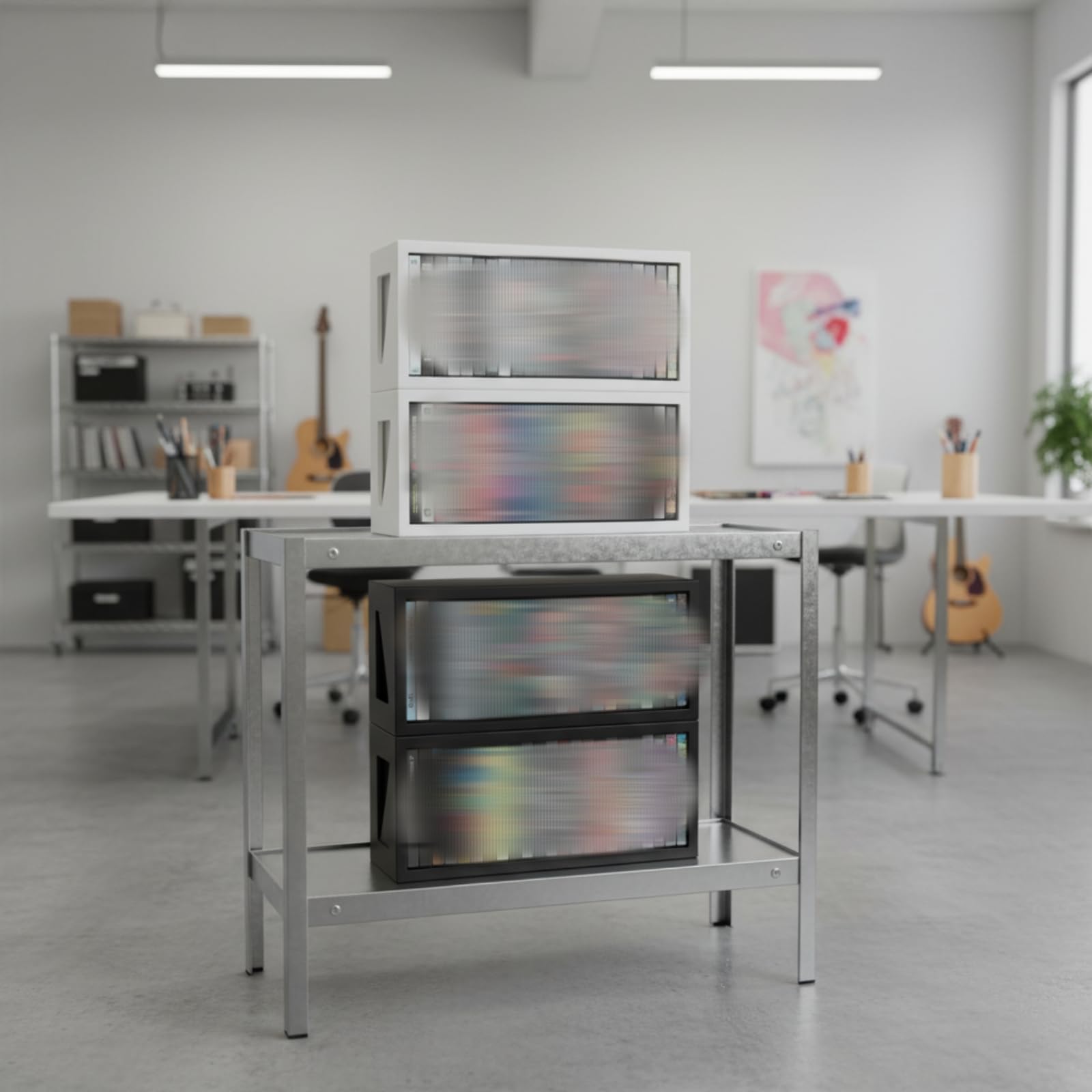 Genérico Soporte para cassette, caja de cassette con cierre magnético, gran organizador para hasta 12 cartuchos estándar, resistente al agua (colocación vertical) — view 4