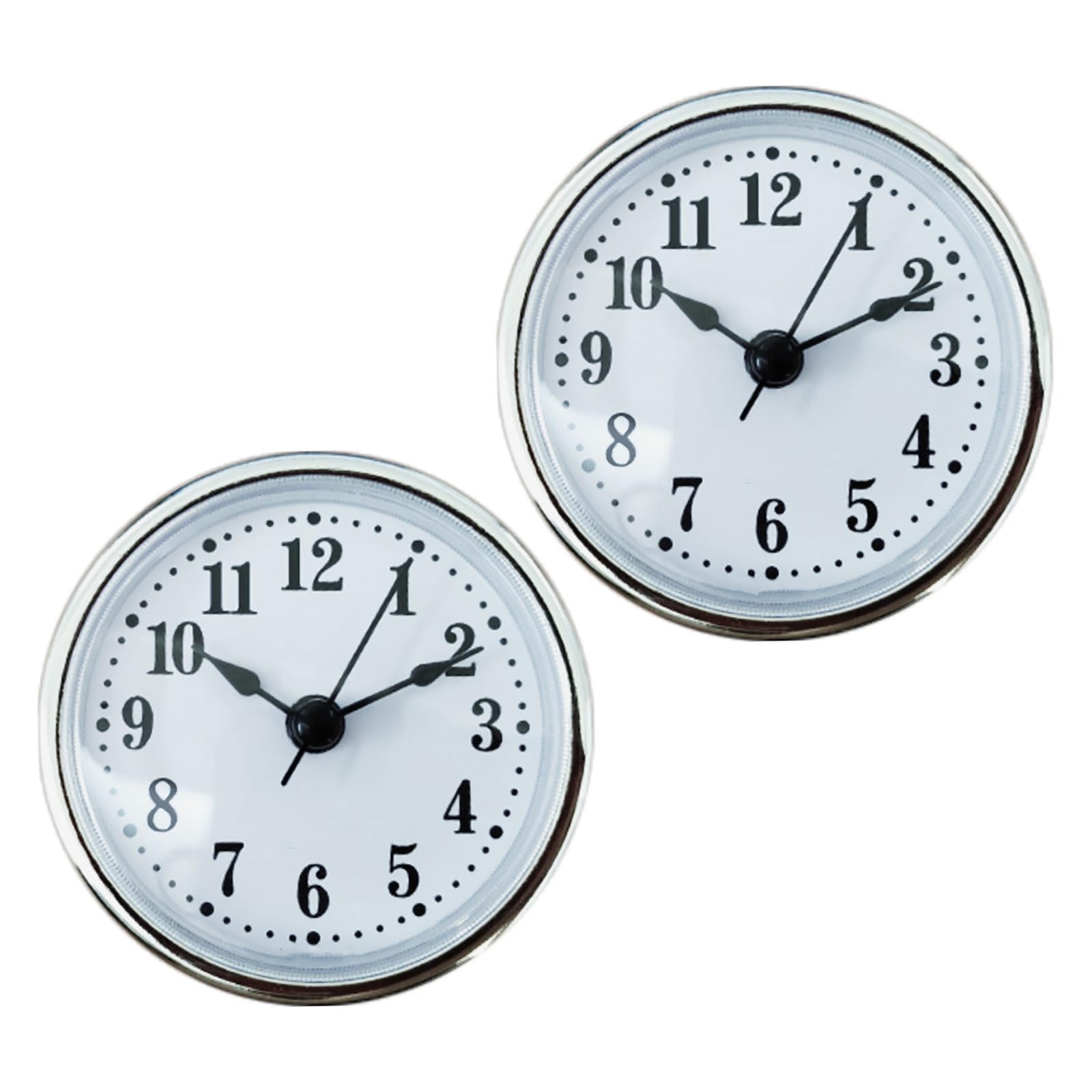ljhnba 2Pcs 65MM Quartzs Clock Insert Replacement with Clear Lens and Roman/Arabic Numerals Perfect for Home Decors Projects Clock Parts and Accessories