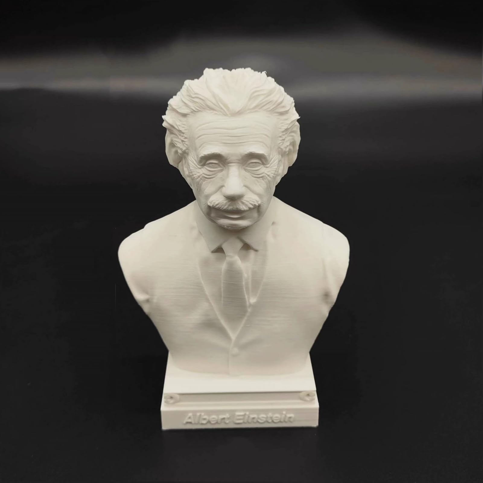 Newton Statue Scientist Einstein Bust Statue 3D Printing Galileo Figure Madame Curie Sculpture Tesla for Living Room Home Desk Decor, Tesla Collection Figurine Hawking Bust (Albert Einstein)