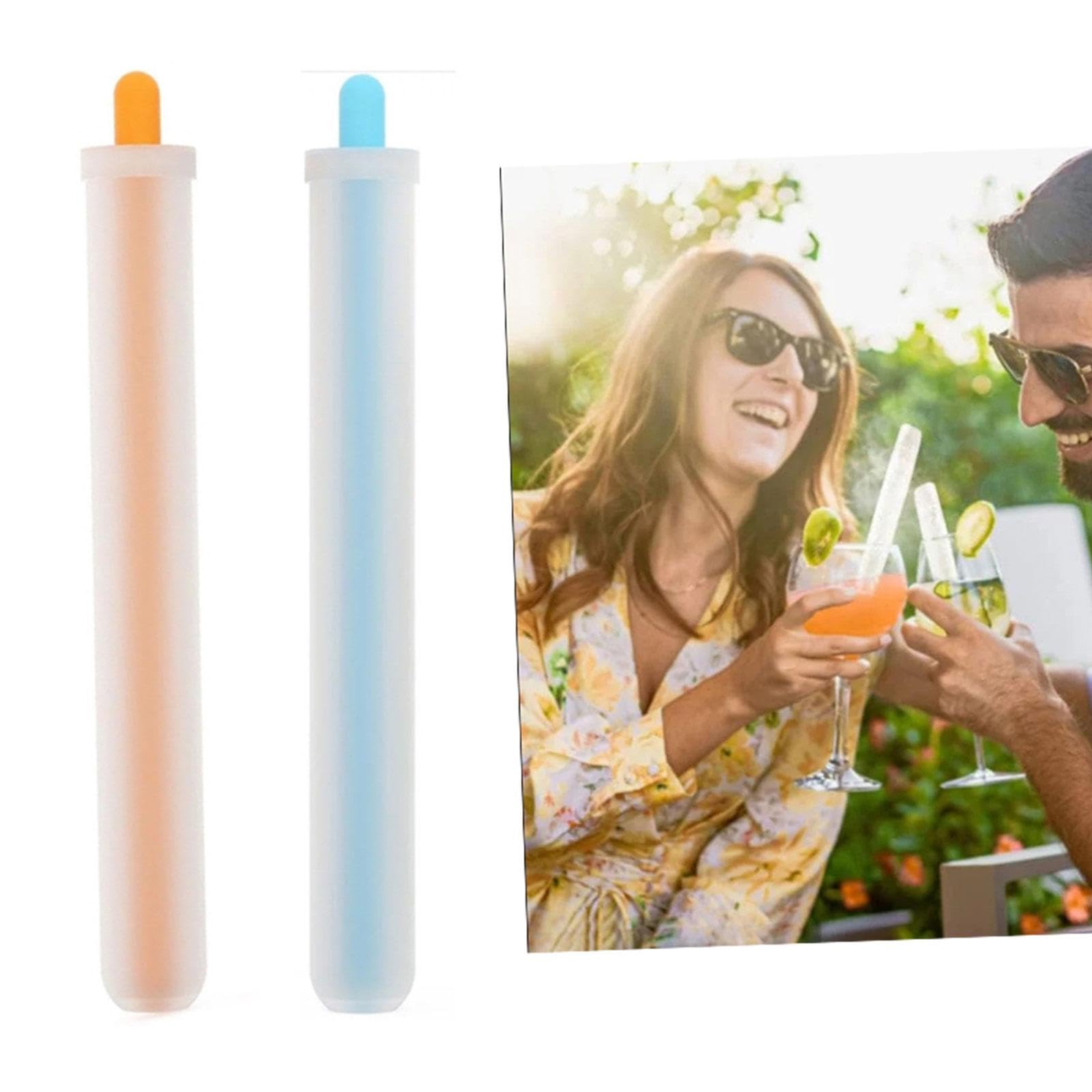 Silicone Ice Straw Mold Reusable Drinking Straw Milkshakes Ice Straw Maker Tool For Beverage Milk Teas Straw