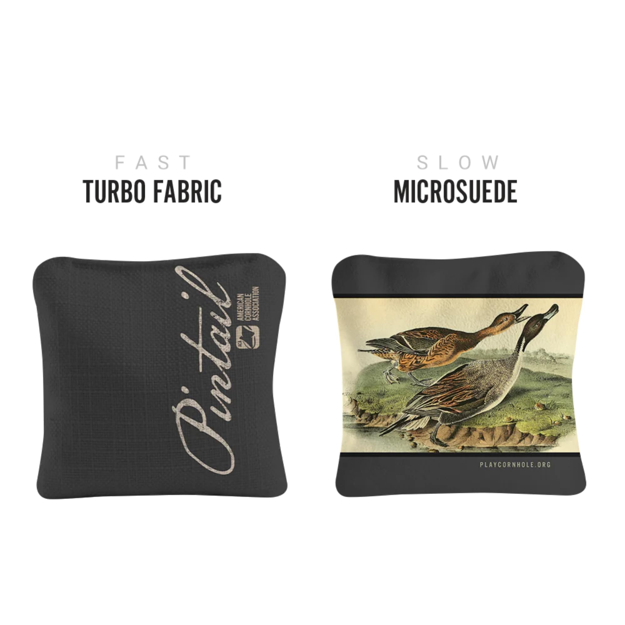 ACA Synergy Pro Professional Cornhole Bags Dual Sided Regulation 6x6 Set of 4 Outdoorsman Pintail Gray