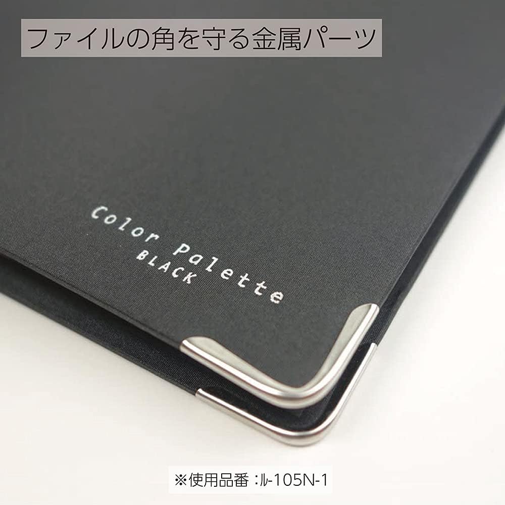 Kokuyo Color Palette Metal Round Ring Binder, B5-S, 26 Holes, Up to 100 Sheets, 5 Colorful Tab Dividers, Middle Vertical Type, Black, Japan Import (RU-311-1)