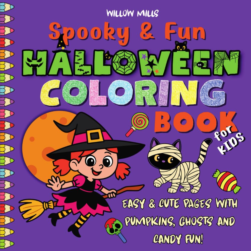 Spooky & Fun Halloween Coloring Book for Kids: Easy & Cute Pages with Pumpkins, Ghosts & Candy Fun