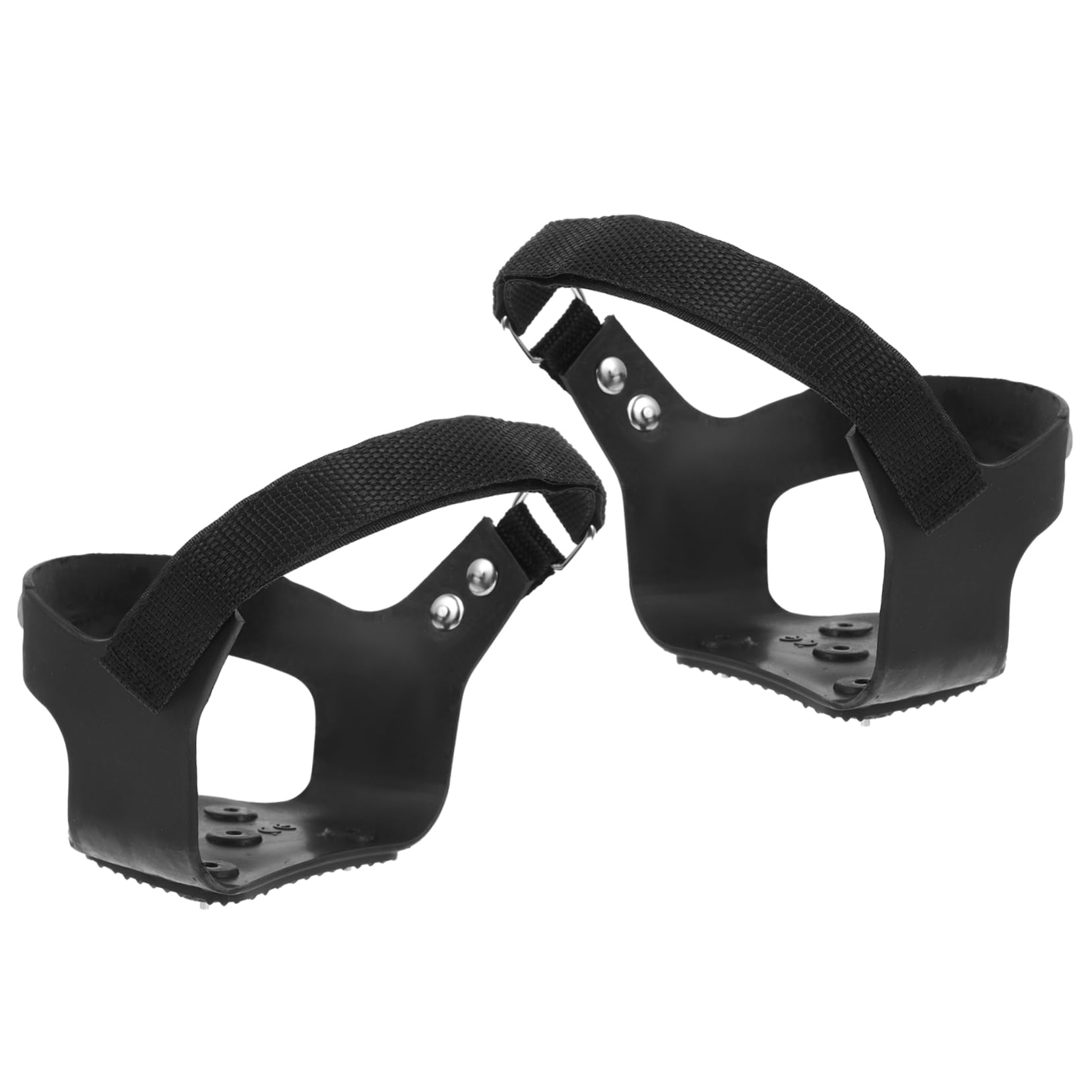 Holibanna ramponi per tacchetti da ghiaccio climbing rampicante impugnature per stivali ramponi da arrampicata le scarpe proteggono i ramponi tacchetti scarpe manopole 5 denti Black