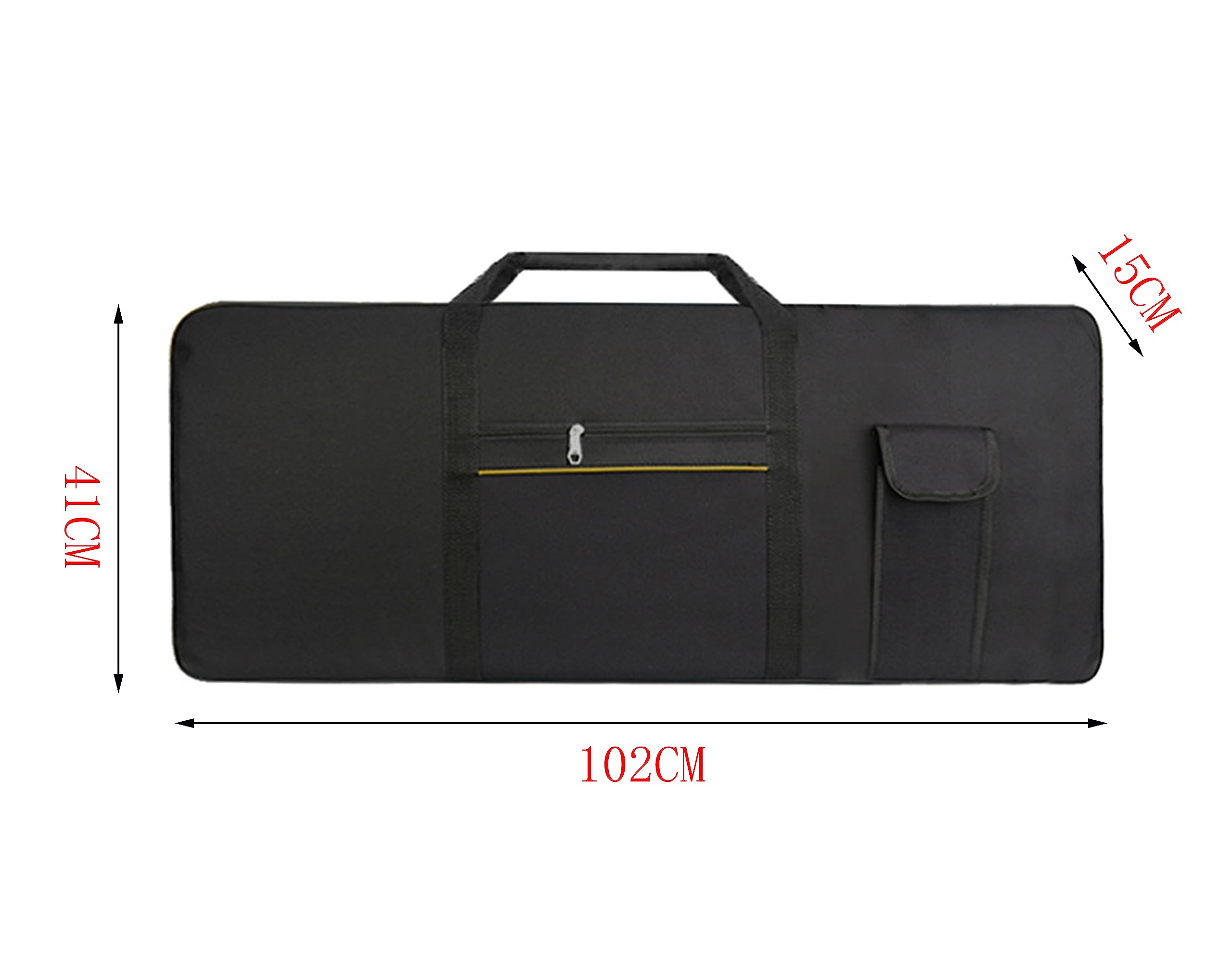Azatemgo Funda para Teclado de 61 Teclas, Tela Oxford Impermeable 600D，Adecuada para Piano eléctrico -102 x 41 x 15 CM(Negro)