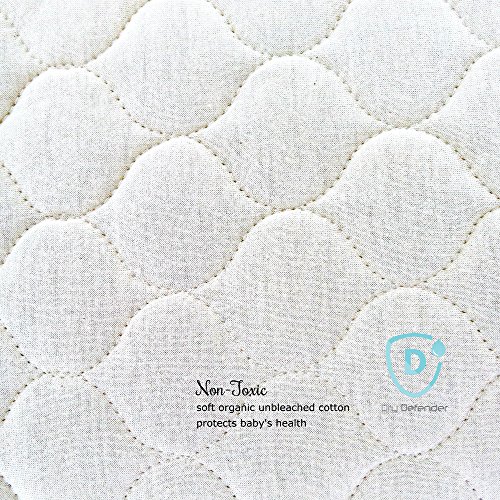 Organic, Waterproof Natural Quilted Fitted Portable/Mini Crib Pad Cover #TOP1