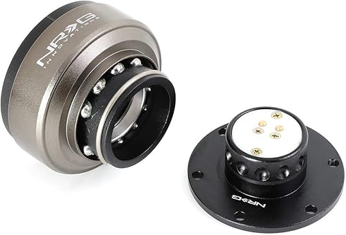 Vista 42 de NRG Innovations Gen 2.0 Adaptador de liberación rápida para volante de 6 orificios con pernos de montaje, liberación rápida - cuerpo negro/anillo