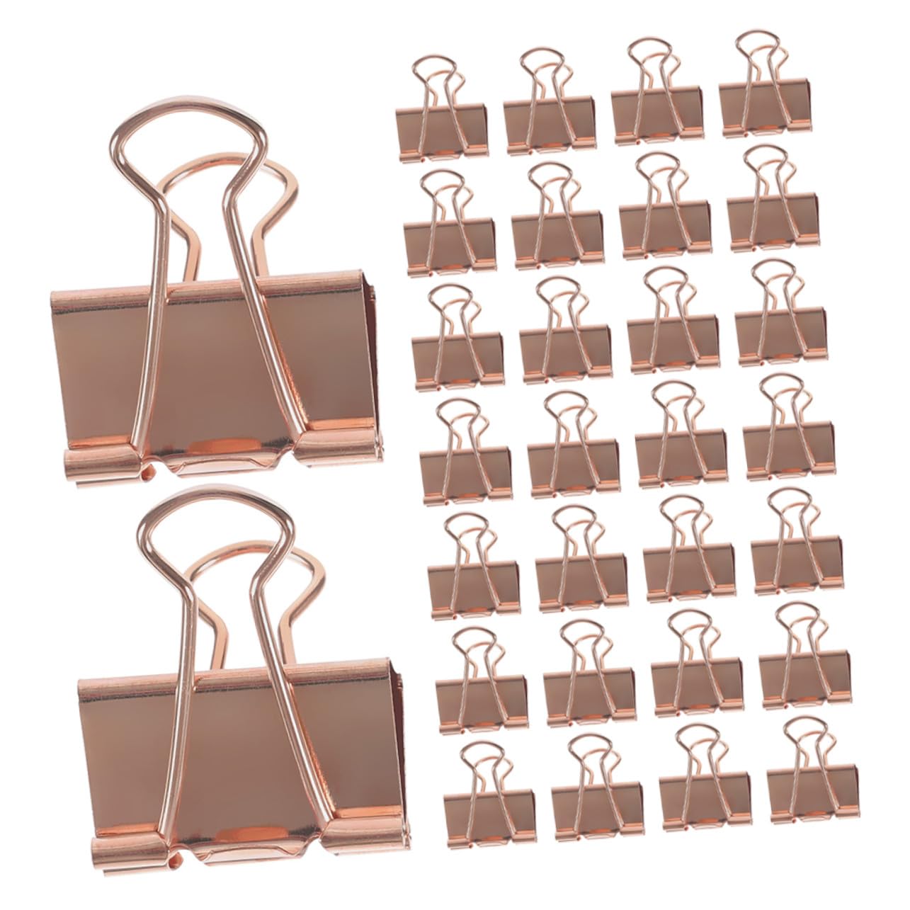 Pinces à papier métal or rose solides pour l'organisation de documents - 8