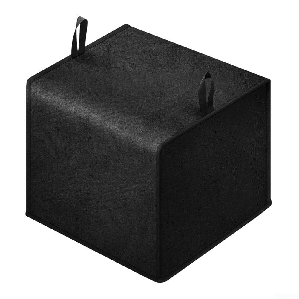 Copertura antipolvere per forno a microonde, 44 x 42 x 38 cm, in tessuto Oxford, impermeabile, resistente al calore, per tostapane, friggitrice ad aria, elettrodomestici da cucina, nero
