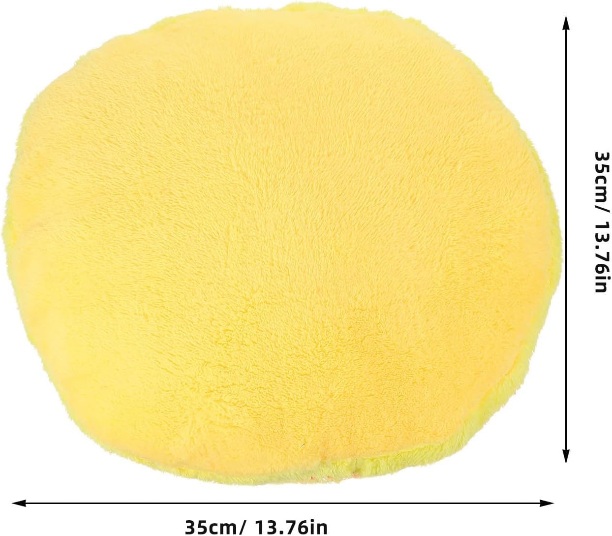 Lightweight Yellow Round Biscuit Shape Throw Pillow Cushion with Soft Pp Cotton Filling for Comfortable Home and Car Decor, Creative Decorative Accent for Sofa or Bedroom