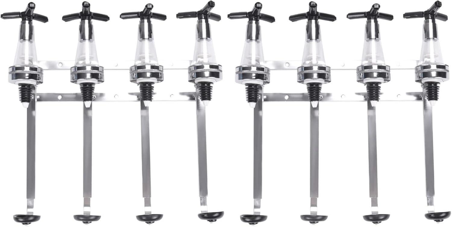 2X 4 Bottle Stand Optic Dispenser Drinks Wine Spirits Steel Bar Butler Wall Mounted