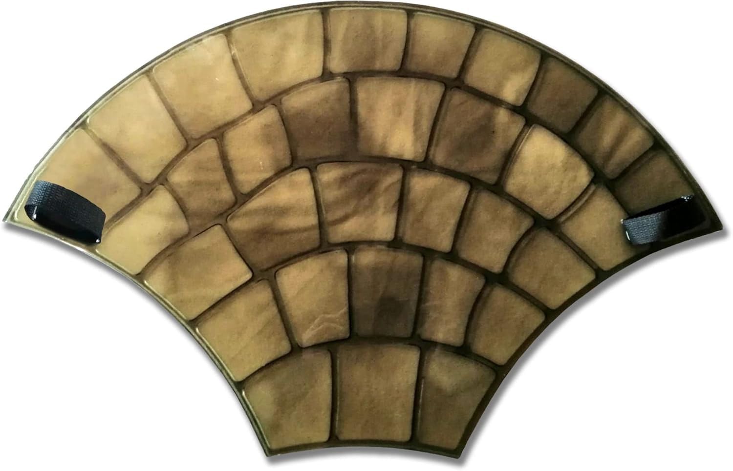 Tappetino in poliuretano a forma di ventaglio inglese, 700 x 440 x 12 mm, flessibile e durevole per la stampa di texture decorative su cemento, cemento e gesso