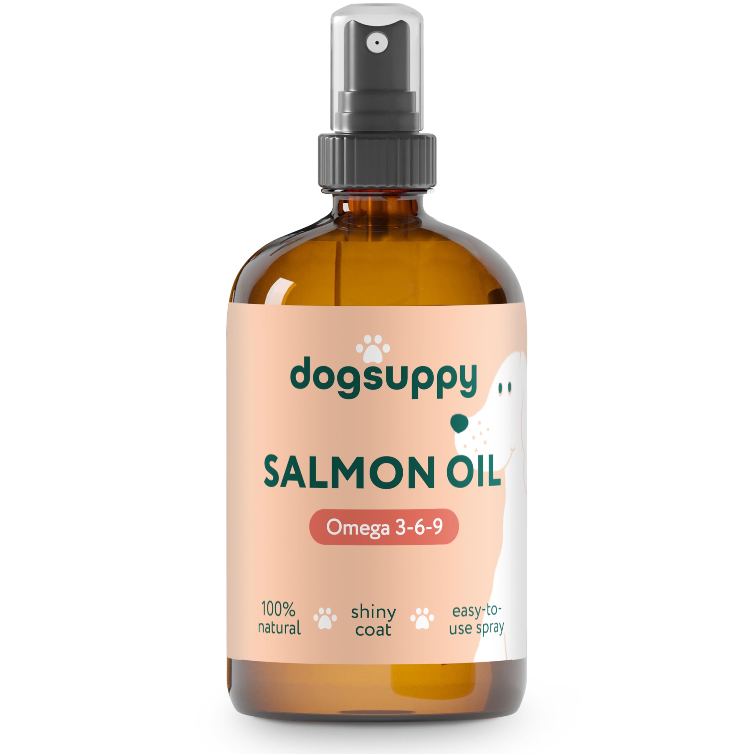 DogSuppy Salmon Oil For Dogs, 100% Natural, Support For Skin, Coat, Joint, Brain & Immunity, Cold-Pressed, Rich in Omega 3 & 6 Fatty Acids (EPA & DHA), Supports Optimal Health, Easy To Dose, 100 ml