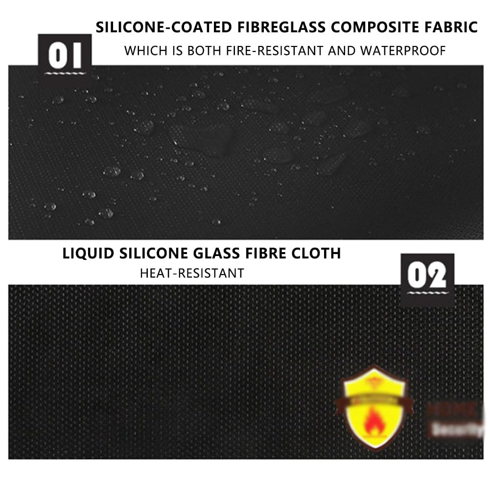 Bolsa Ignifuga Impermeable, Caja Ignifuga Documentos Ignífugo Resistente Al Agua Diseño con Cerradura de Combinación Black M
