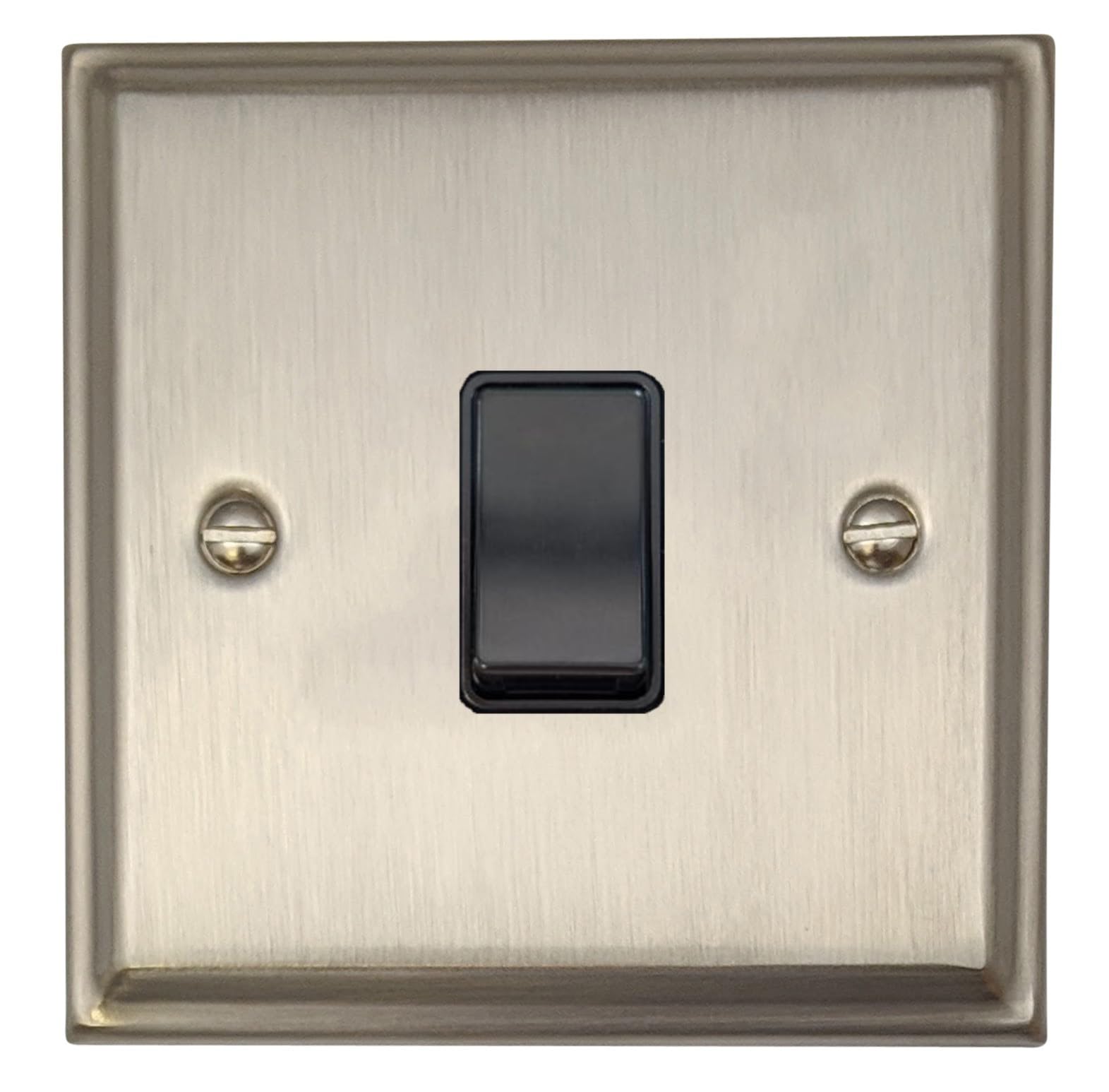 G&H Brassware Black Deco Satin Nickel Light Switch (1 Gang/ Switch) - Dsn1b