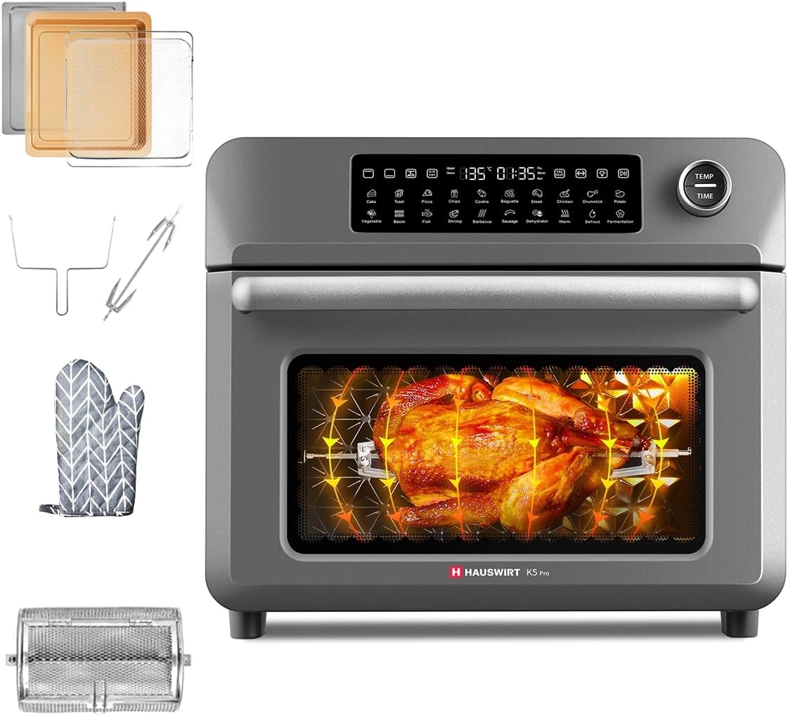 Mini Four électrique 13 Litres 1350W - Écran Tactile LCD, Minuterie 15-60 Min, 2 Plaques - Parfait Pour Petites Cuissons