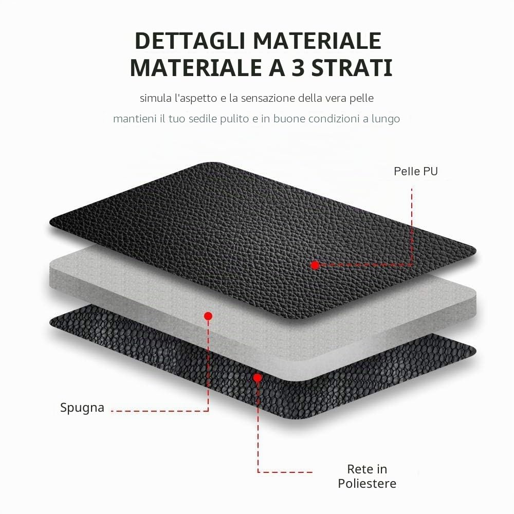 Coprisedili Anteriori 2 Posti per Mazda MX-5 MX5 Miata Roadster (Type ND NC NB NB-FL NA) 1989–2025, Protezioni per Sedili Auto Impermeabili,Black