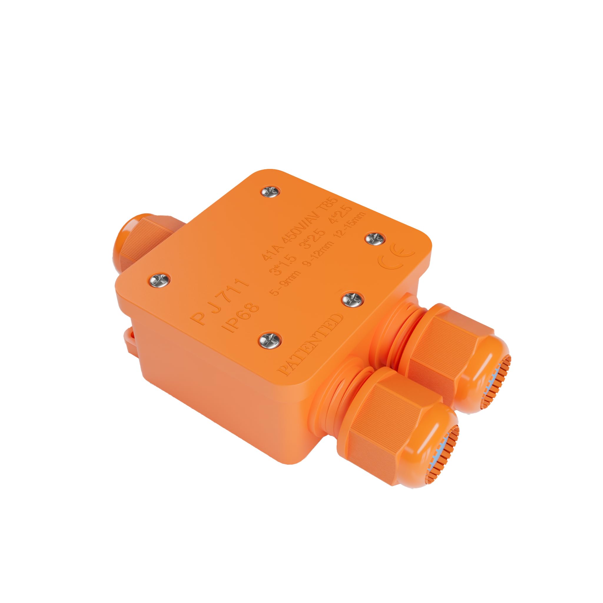 Waterproof Junction Box - 1 In, 2 Out - Weatherproof Electrical Connection Box for Outdoor and Commercial Use, Ideal for CCTV and Power Extensions - Dustproof and Durable - Choose from Various Sizes