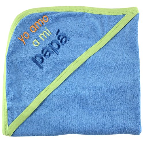 Image of Luvable Friends Spanish Hooded Towel, Blue Papa