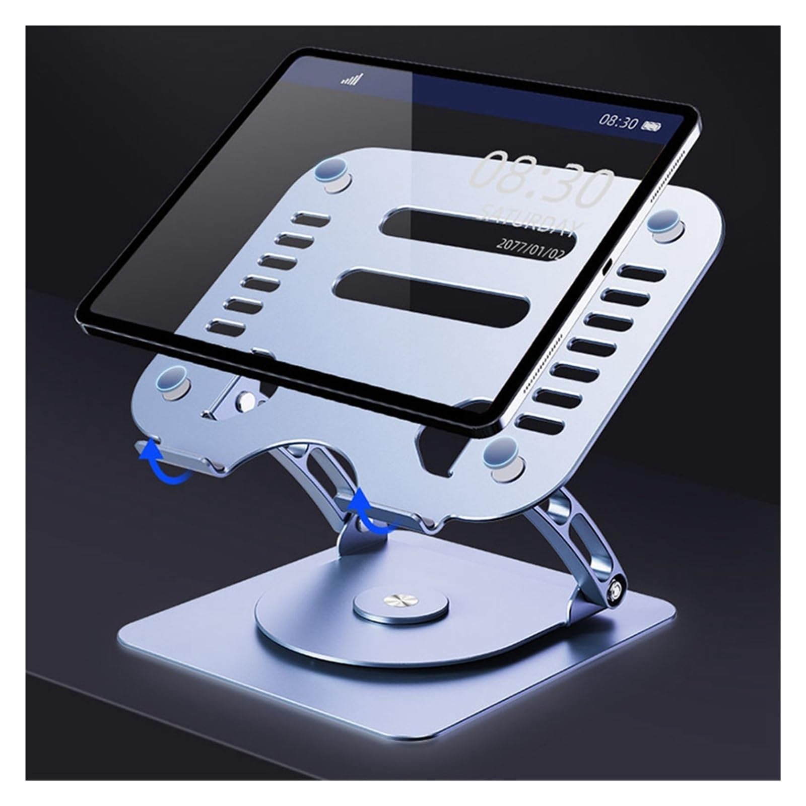 Supporto per notebook in lega di alluminio Supporto per notebook girevole a 360 ° Supporto per laptop Supporto per tablet