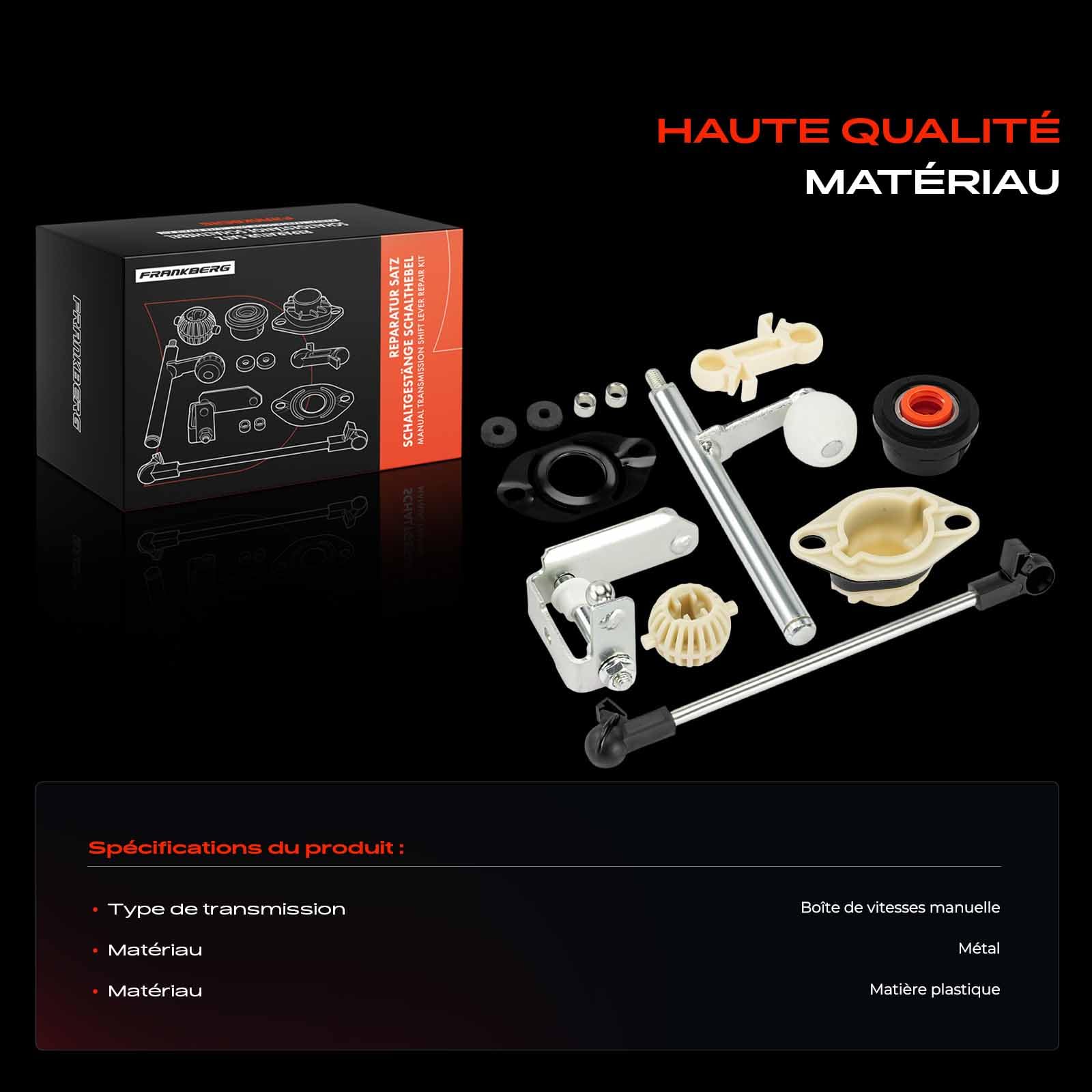 Frankberg kit de levier de vitesse Compatible avec Golf IV Cabriolet 1E7 Golf III 1H1 Polo Variant 6V5 Polo Classic 6V2 V.e.n.t.o 1H2 Remplacer# 1H0711173