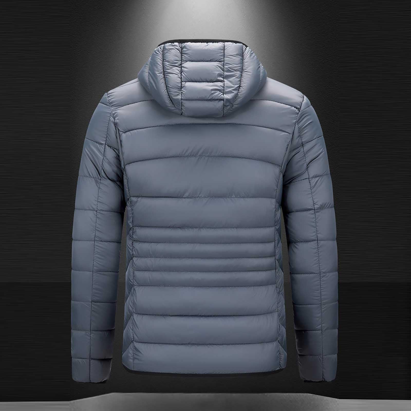 Genérico Cazadoras Hombre Invierno Plumas, Chaquetón Hombre Invierno,Ropa De AlgodóN para Hombre Ropa Acanalada Modelos Informales con Capucha para JóVenes OtoñO E Invierno