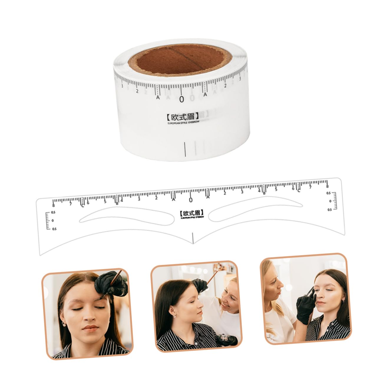 Healvian 3 Set Di Pennarelli Per Sopracciglia Livellanti in Stile Europeo Per Trucco E 50 Pezzi * 3