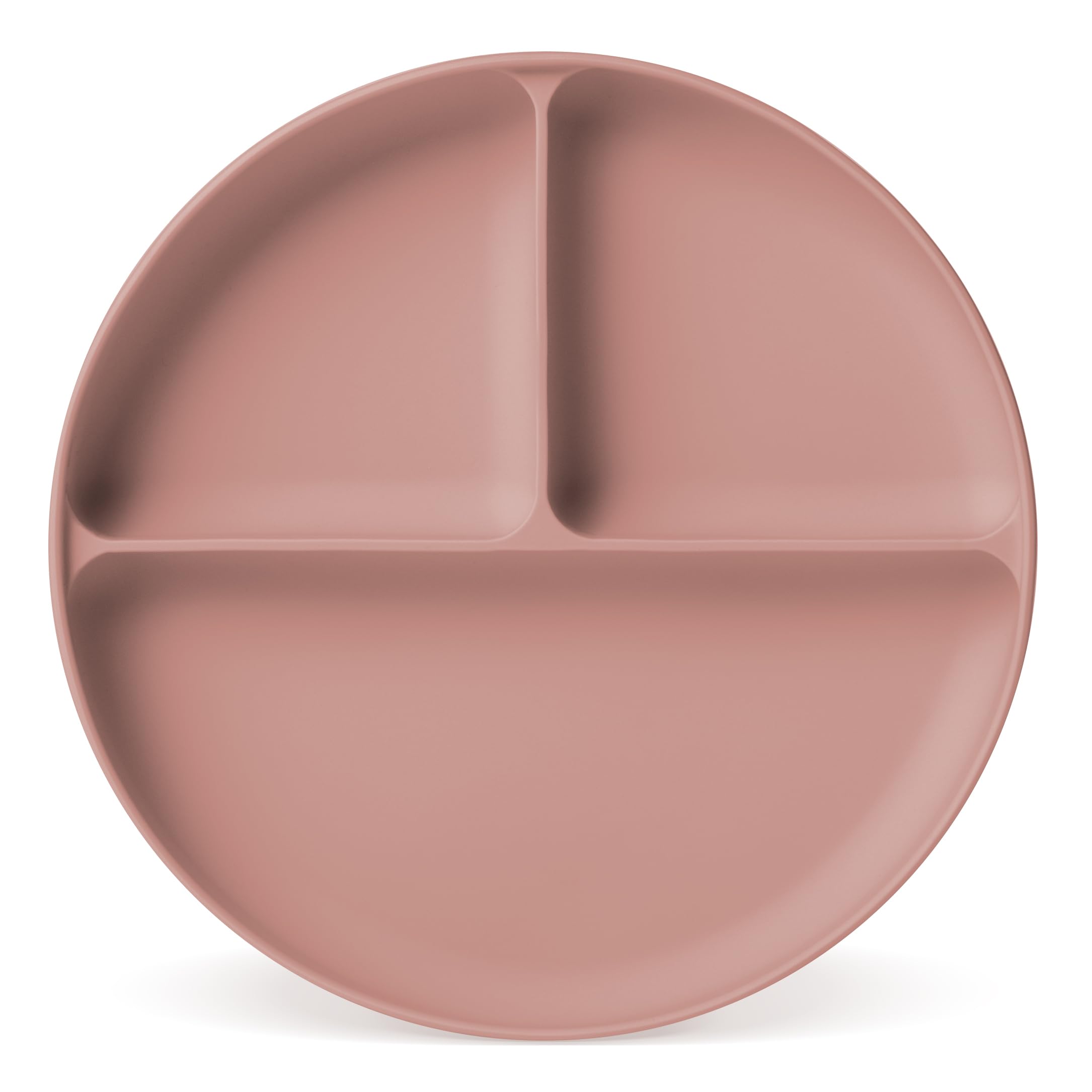 Simple Modern Silicone Plate for Baby and Toddler | Divided and Microwave Safe Plates for Kids | Parker Collection | Mauve Me