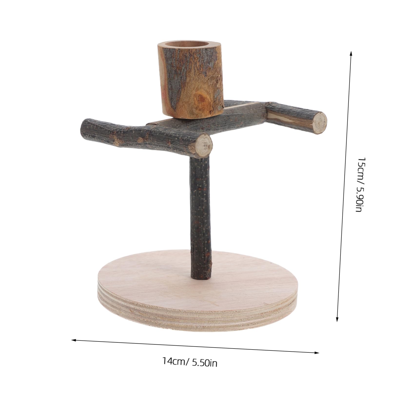 Abaodam Parrot Training Frame Parrot Feeding Device Bird Playground Stand Bird Feeding Training Parakeet Stand Parakeet Cage Accessories Coffee Wooden