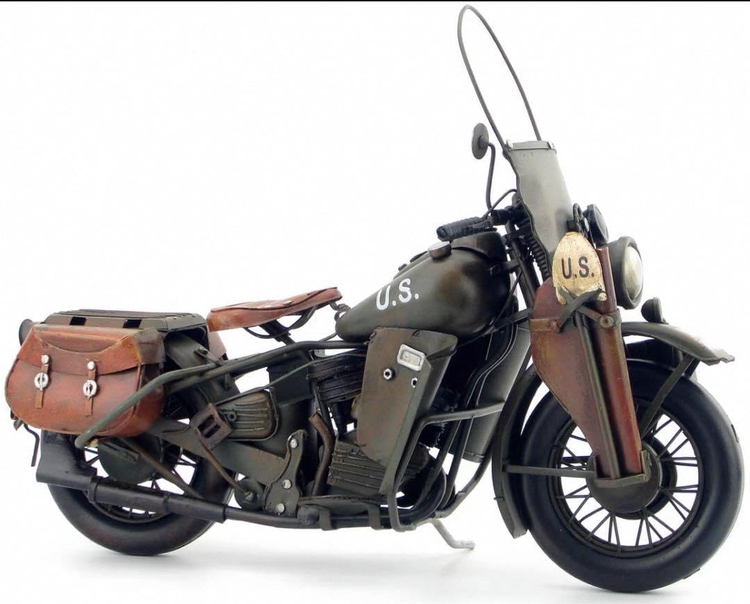 WWⅡ 米軍1942WLA軍用バイク　１／６サイズのスチール模型　12インチ用 WWⅡ 米軍1942WLA軍用バイク 1／6サイズのスチール模型 12