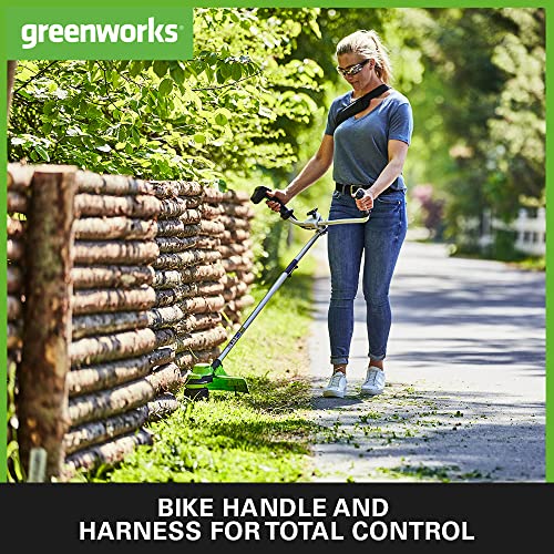 Greenworks 48V (24V x 2) Cordless Brushcutter with Grass Trimmer, 38cm Cutting Width, Bike Handle, 5.95kg Easy to use, 25cm Blade, Two of 24V 4Ah Batteries & Charger, 3 Year Guarantee 3 Greenworks 48V (24V x 2) Cordless Brushcutter with Grass Trimmer, 38cm Cutting Width, Bike Handle, 5.95kg Easy to use, 25cm Blade, Two of 24V 4Ah Batteries & Charger, 3 Year Guarantee - Image 3