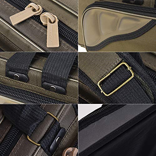 Lixada Fishing Rod Case Potable Canvas Fishing Pole Tools Reel Storage Bag Durable Fishing Gear Tackle Carry Cases 3 Layer, 80Cm/90Cm #TOP4