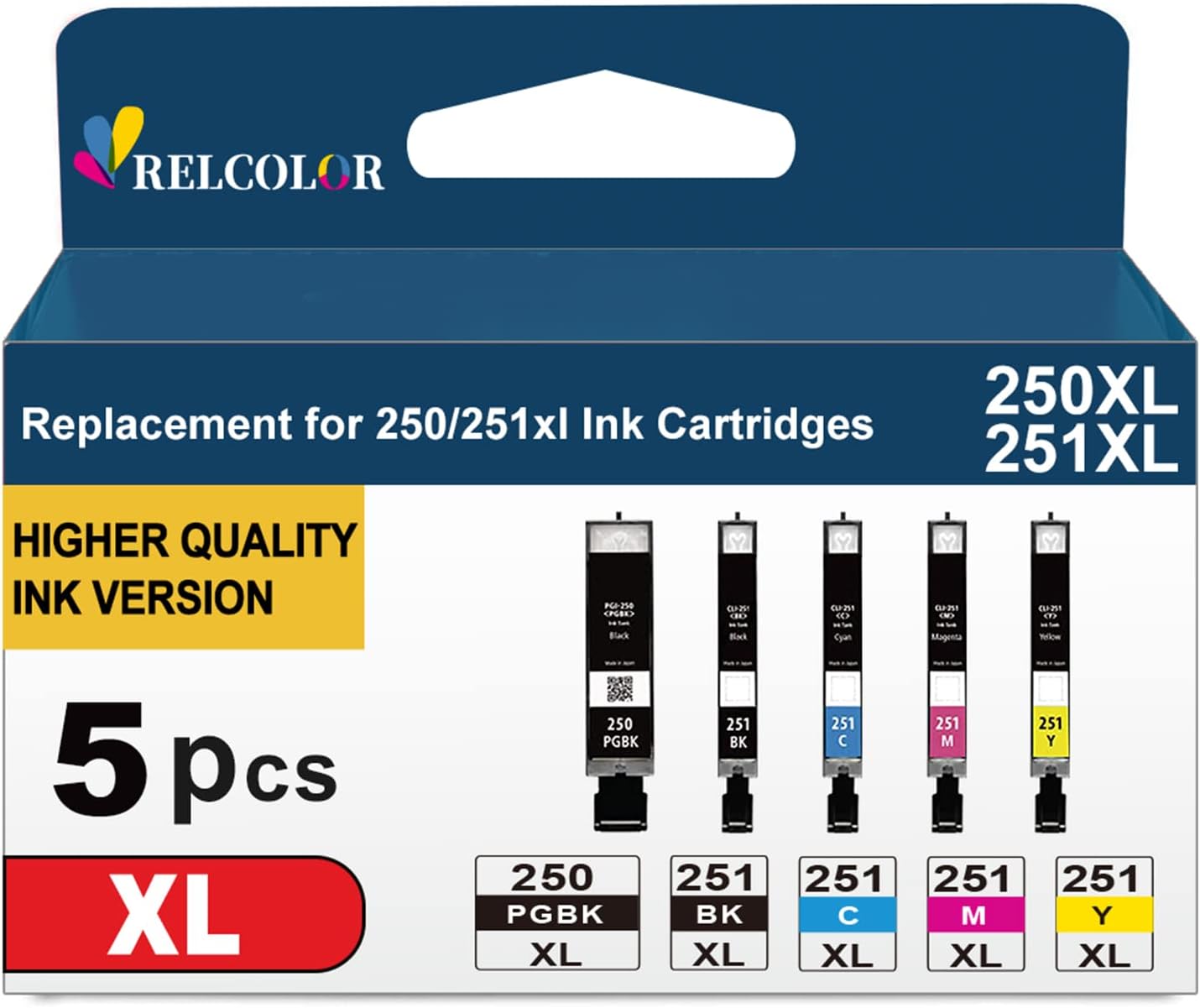 9P XL CMY Color Printer Ink For Canon PGI-250 CLI-251 MG5520 - Foto 6